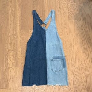 Two-Tone Denim Mini Dress